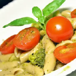 Teaser Image: Pesto Pasta with Cherry Tomatoes