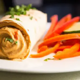Teaser Image: Roasted Vegetable and Hummus Wrap